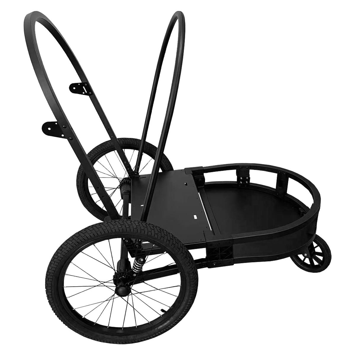 Wike Premium Suspension Bike Trailer – Black - Includes Stroller & Jogger Kit